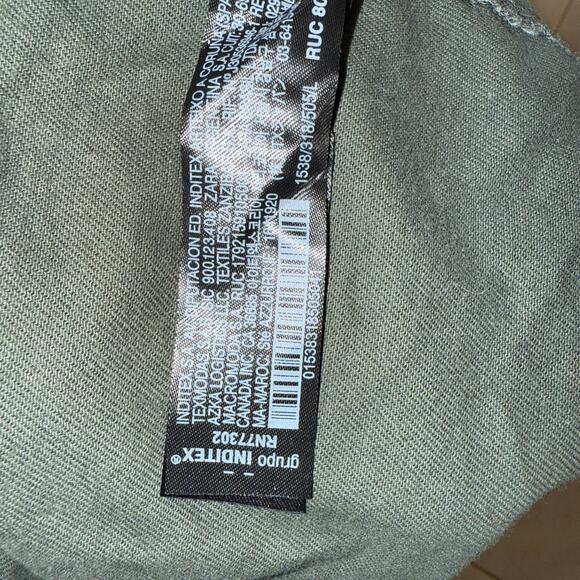 Zara Men's Collared Full Zip Outer Shirt Shacket in Olive Green Size Large - Picture 8 of 12